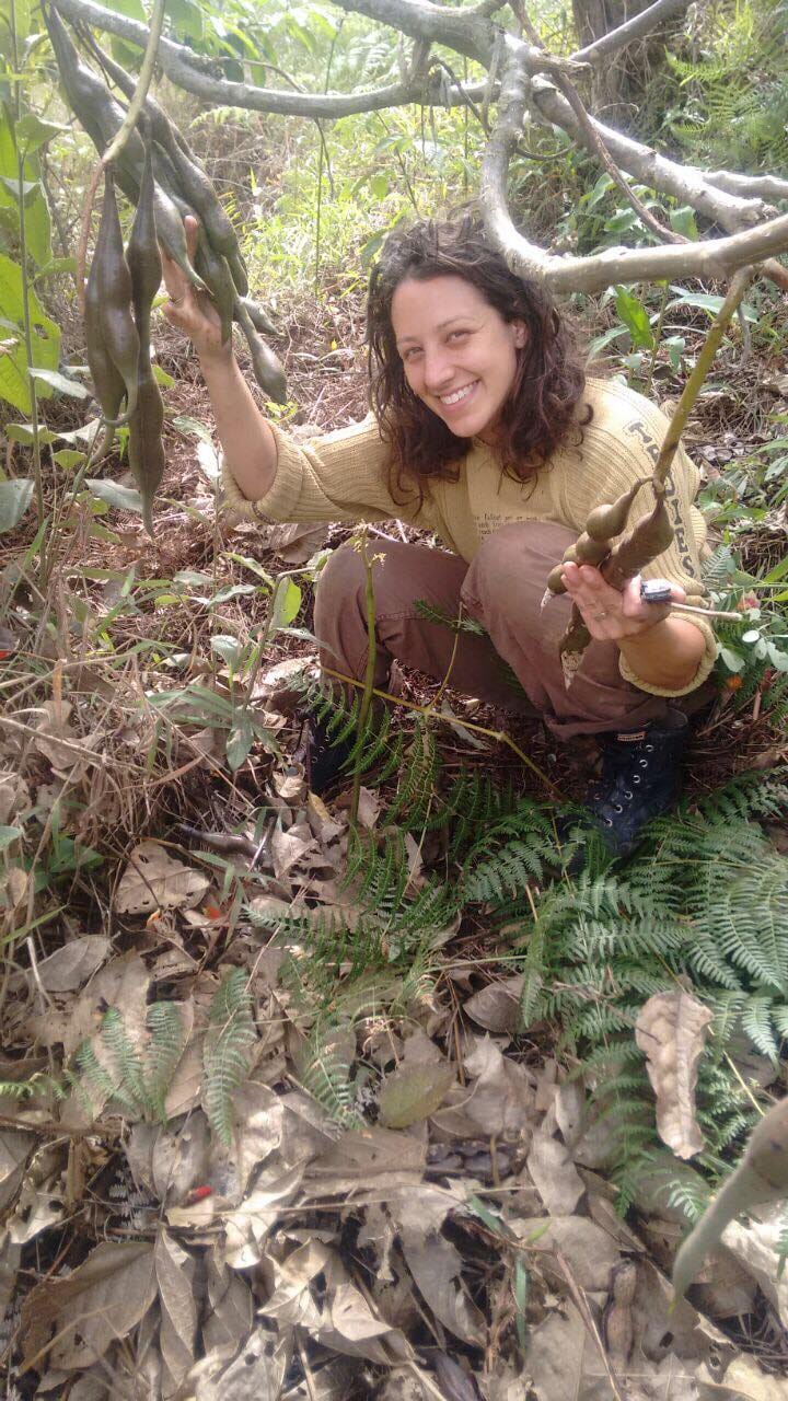 Fyonn T. under chachafrutto tree.